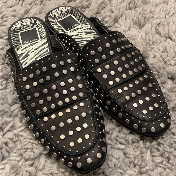dolce vita black mules